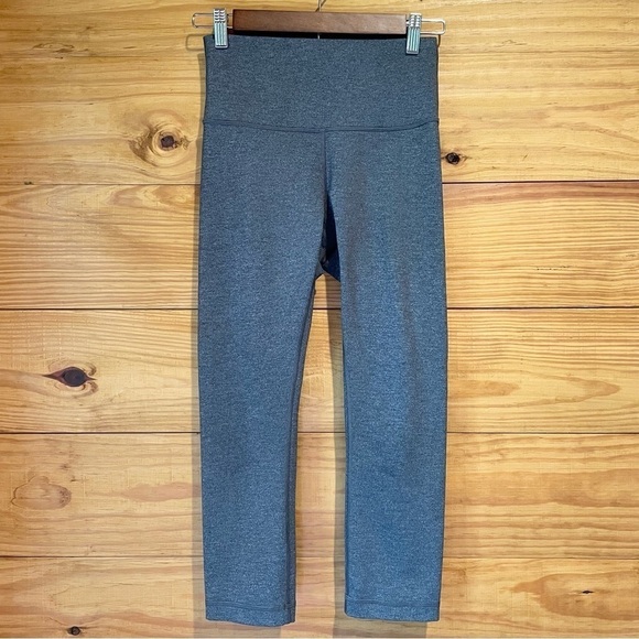Lululemon Wunder Under High Rise Crop Luxtreme 22” Leggings in Black Grey 6 - Picture 5 of 14
